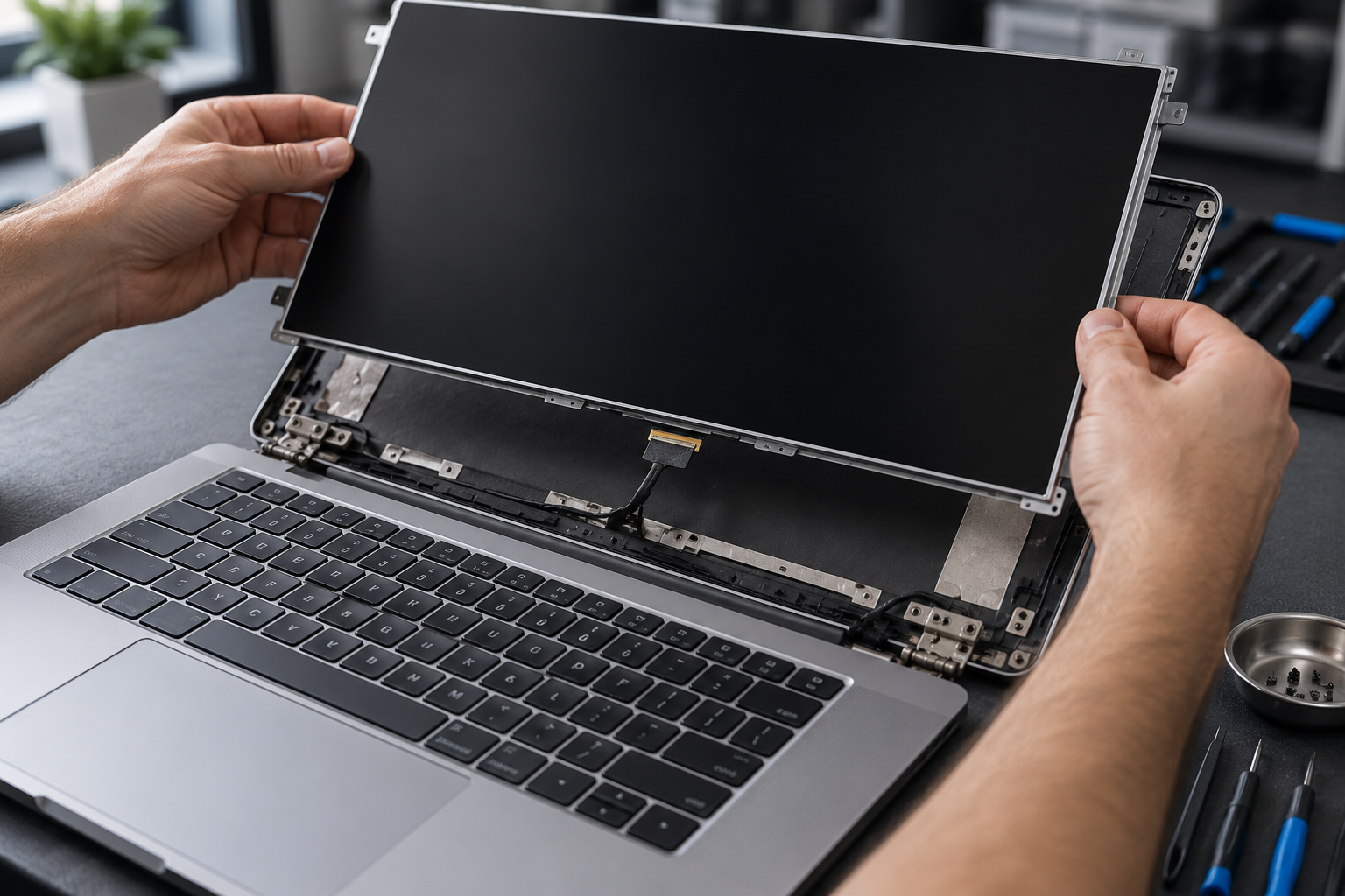 Laptop Ekran Değişimi konusunu anlatan temsili bilgisayar servis görseli